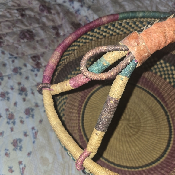 Bolga Weaved Braided Basket - Picture 7 of 9